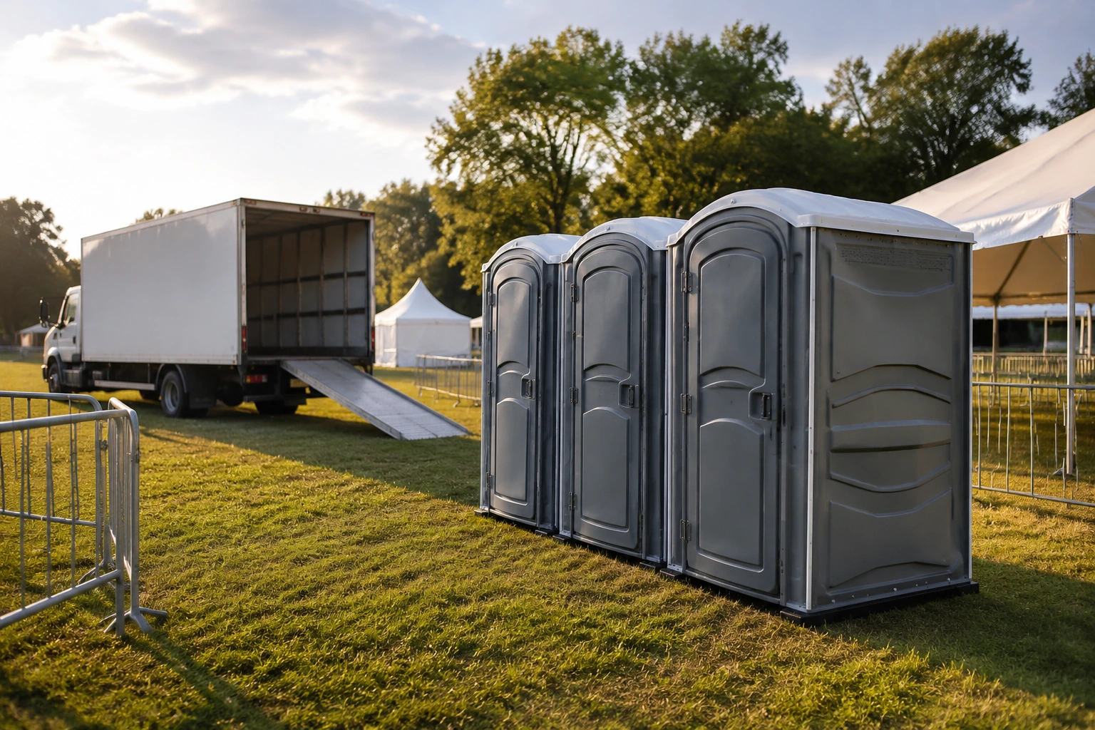 Portable restroom rental planning for Huntersville, NC